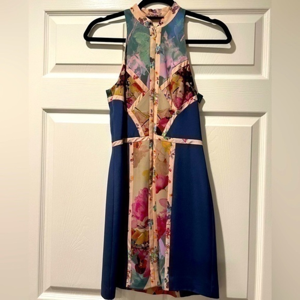 Nicole Miller floral halter dress size 0